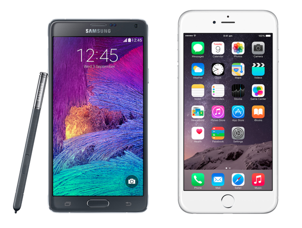 note 4 vs iphone 6 plus