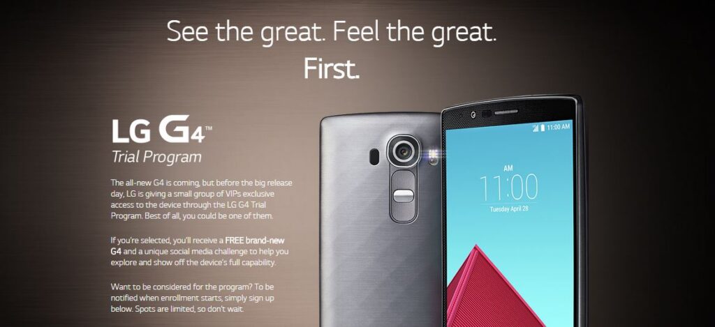 LG G4 trial program is live; sign-up now! LG G4 trial program