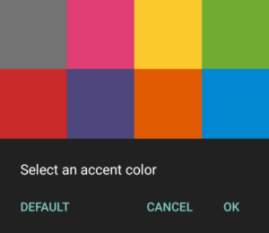 OnePlus 2 accent color