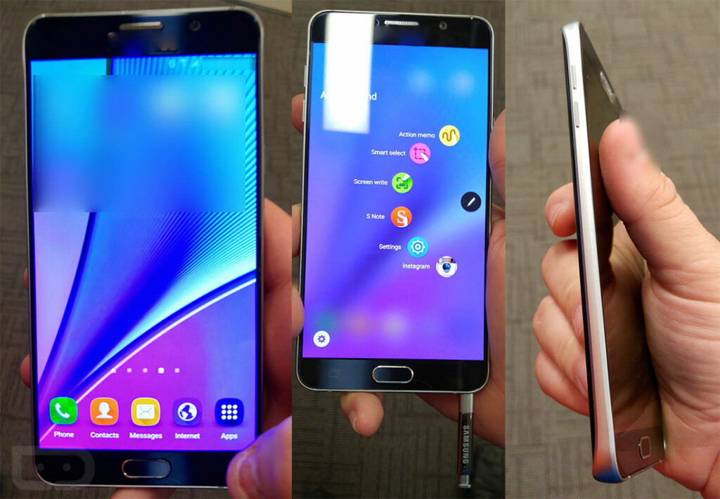Galaxy Note 5 gets leaked in hands-on images Galaxy Note 5 front leaked