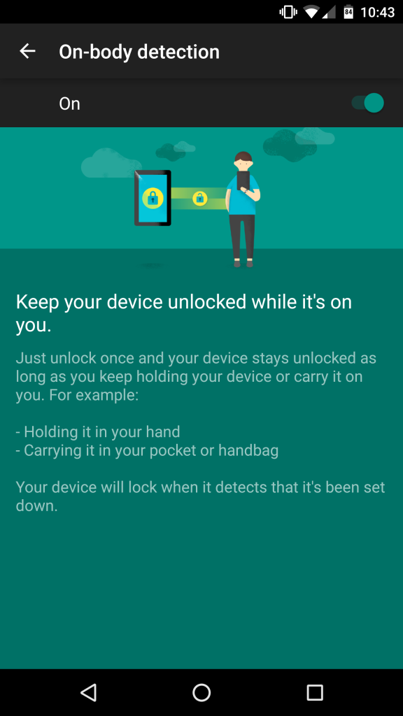 On-body detection Android