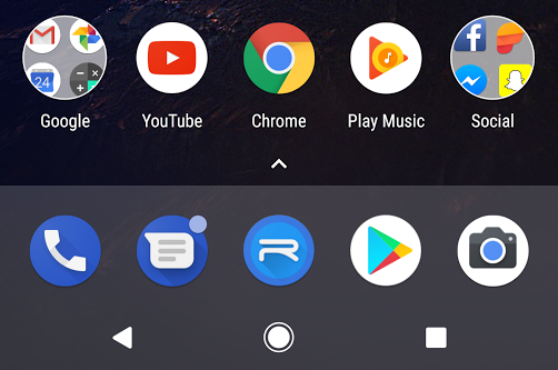 Android O DP4 color dots