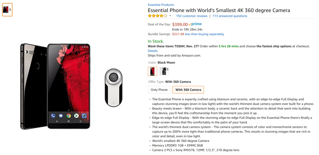 Essentail Phone deal
