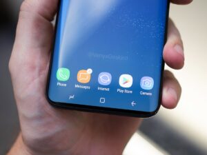 Galaxy S9 mock-up close up