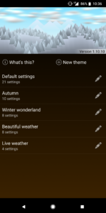 Forest Live Wallpaper settings