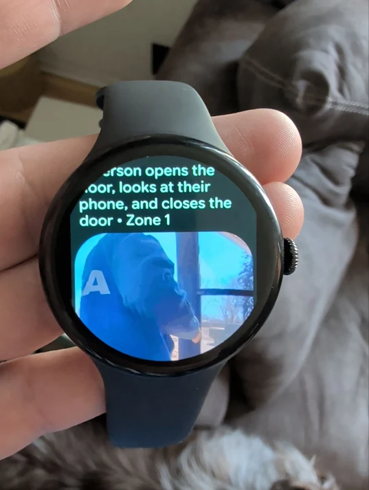 Pixel Watch 3 Google Home Camera Notification