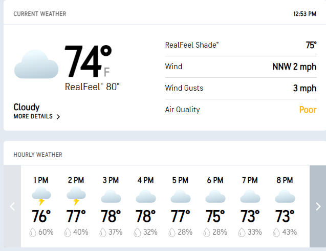 Accuweather Current Conditions