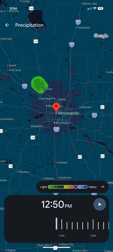 Pixel Weather radar